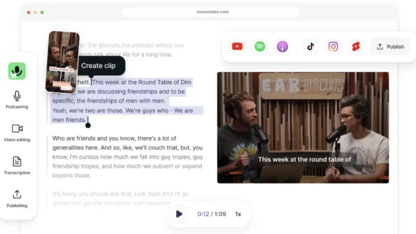 Streamlabs lancia Podcast Editor, strumento smart per i creator