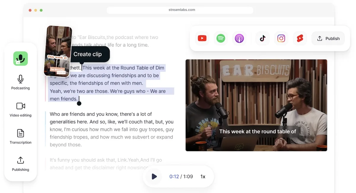 Streamlabs lancia Podcast Editor, strumento smart per i creator